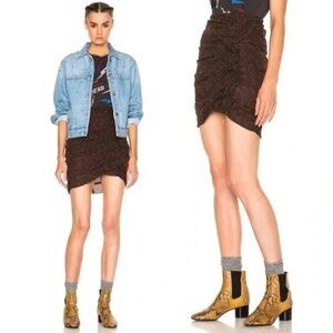 Isabel Marant Etoile Jipsom Impressionist Abstract Print Mini Skirt, Size 40